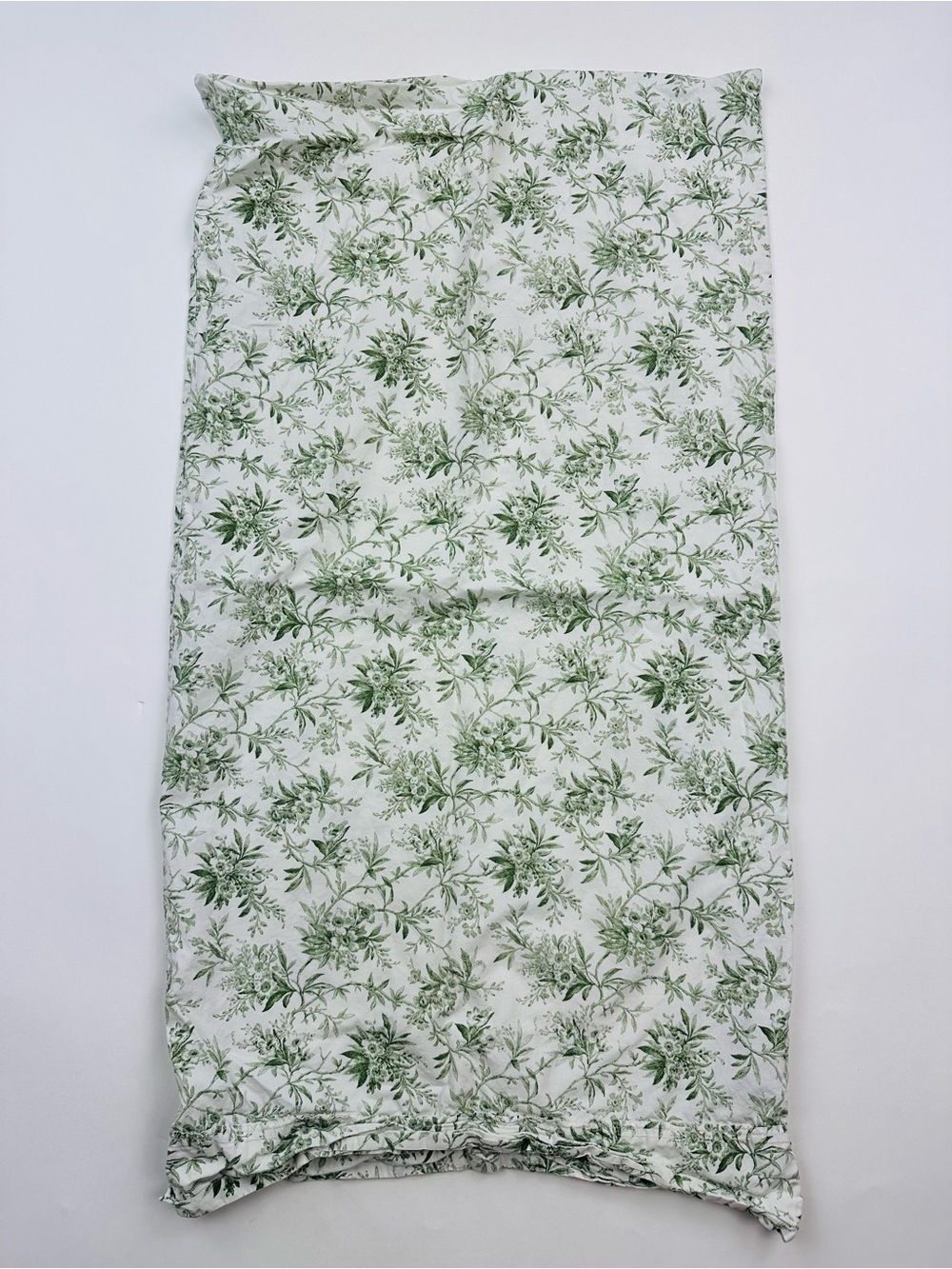 Laura Ashley Cottagecore Green Floral Standard Pillow Sham Cotton